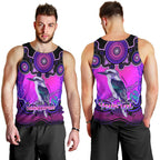 personalised-australia-sagittarius-kookaburra-zodiac-men-tank-top-auz-astrology-aboriginal-magenta