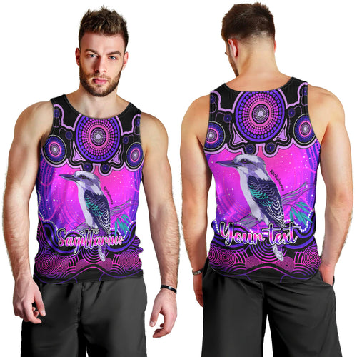 personalised-australia-sagittarius-kookaburra-zodiac-men-tank-top-auz-astrology-aboriginal-magenta