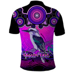 personalised-australia-sagittarius-kookaburra-zodiac-polo-shirt-auz-astrology-aboriginal-magenta