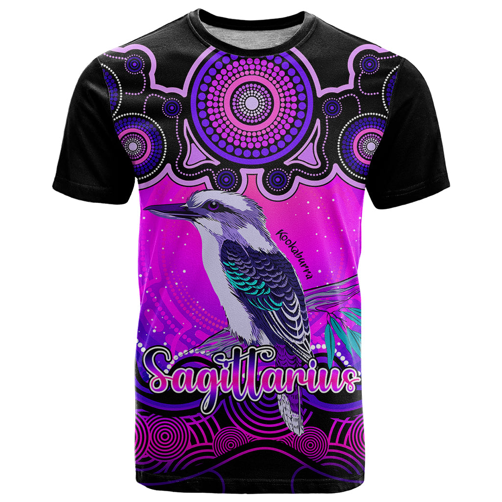 personalised-australia-sagittarius-kookaburra-zodiac-t-shirt-auz-astrology-aboriginal-magenta