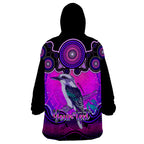 personalised-australia-sagittarius-kookaburra-zodiac-wearable-blanket-hoodie-auz-astrology-aboriginal-magenta