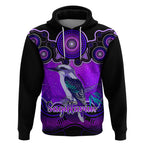 personalised-australia-sagittarius-kookaburra-zodiac-hoodie-auz-astrology-aboriginal-purple