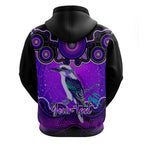 personalised-australia-sagittarius-kookaburra-zodiac-hoodie-auz-astrology-aboriginal-purple