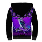 personalised-australia-sagittarius-kookaburra-zodiac-sherpa-hoodie-auz-astrology-aboriginal-purple