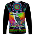 personalised-australia-sagittarius-kookaburra-zodiac-long-sleeve-shirt-auz-astrology-aboriginal-rainbow