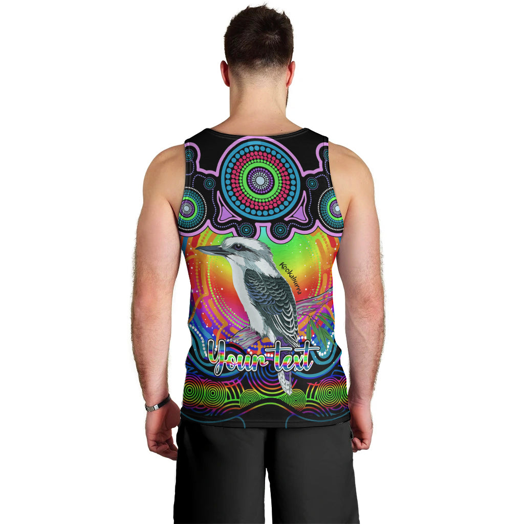 personalised-australia-sagittarius-kookaburra-zodiac-men-tank-top-auz-astrology-aboriginal-rainbow