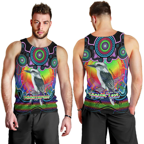 personalised-australia-sagittarius-kookaburra-zodiac-men-tank-top-auz-astrology-aboriginal-rainbow