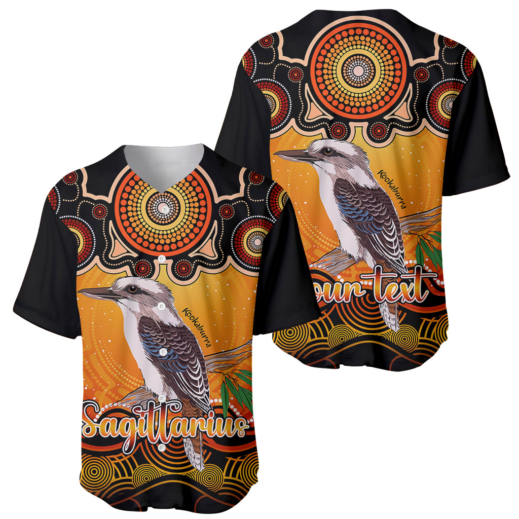 personalised-australia-sagittarius-kookaburra-zodiac-baseball-jersey-auz-astrology-aboriginal-red