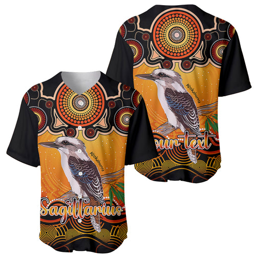 personalised-australia-sagittarius-kookaburra-zodiac-baseball-jersey-auz-astrology-aboriginal-red