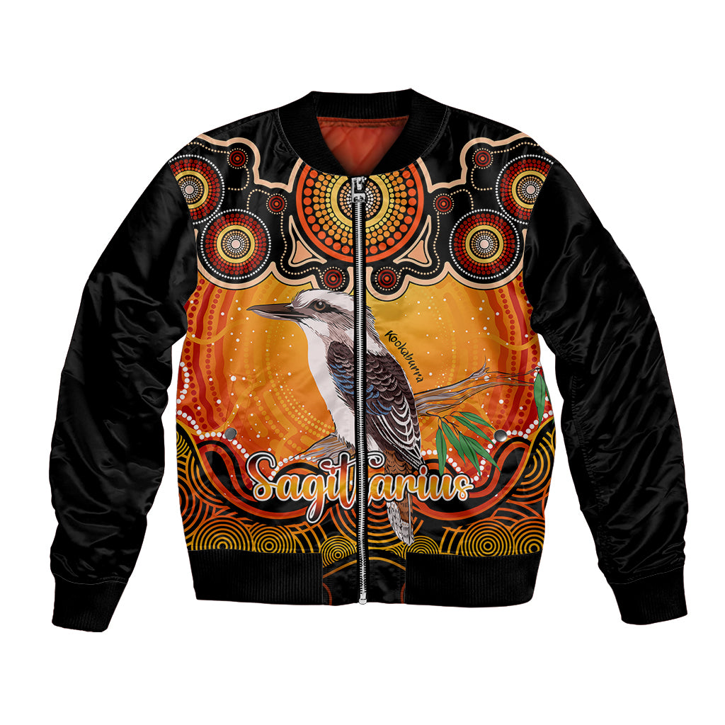 personalised-australia-sagittarius-kookaburra-zodiac-bomber-jacket-auz-astrology-aboriginal-red