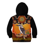 personalised-australia-sagittarius-kookaburra-zodiac-kid-hoodie-auz-astrology-aboriginal-red