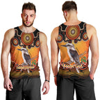 personalised-australia-sagittarius-kookaburra-zodiac-men-tank-top-auz-astrology-aboriginal-red