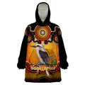 personalised-australia-sagittarius-kookaburra-zodiac-wearable-blanket-hoodie-auz-astrology-aboriginal-red