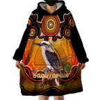 personalised-australia-sagittarius-kookaburra-zodiac-wearable-blanket-hoodie-auz-astrology-aboriginal-red