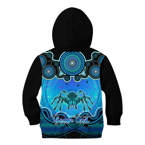 personalised-australia-scorpio-tarantulas-spider-zodiac-kid-hoodie-auz-astrology-aboriginal-aqua