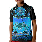 personalised-australia-scorpio-tarantulas-spider-zodiac-kid-polo-shirt-auz-astrology-aboriginal-aqua