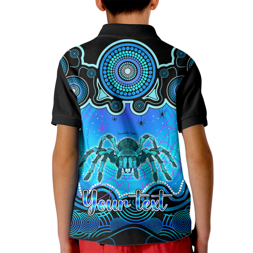 personalised-australia-scorpio-tarantulas-spider-zodiac-kid-polo-shirt-auz-astrology-aboriginal-aqua