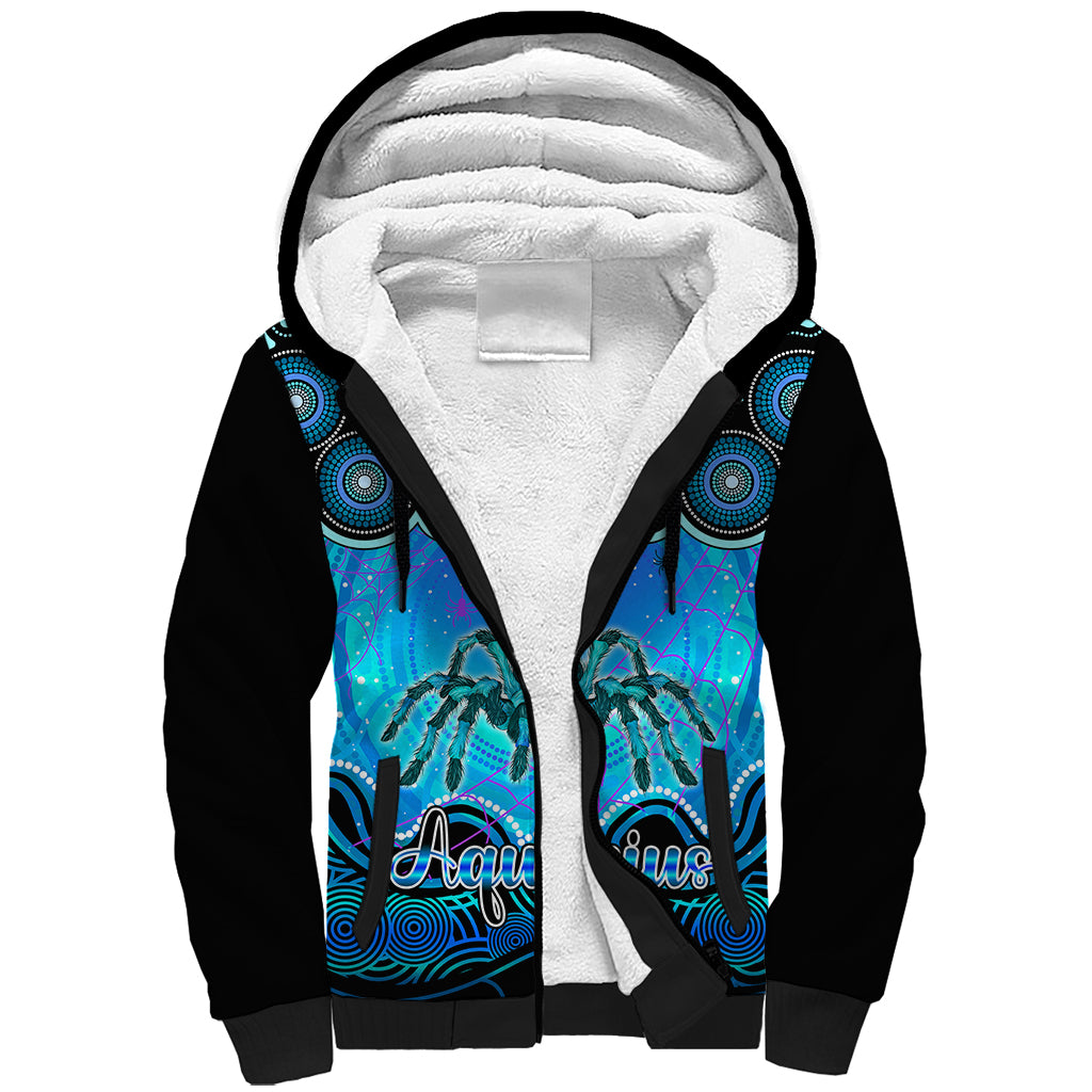 personalised-australia-scorpio-tarantulas-spider-zodiac-sherpa-hoodie-auz-astrology-aboriginal-aqua