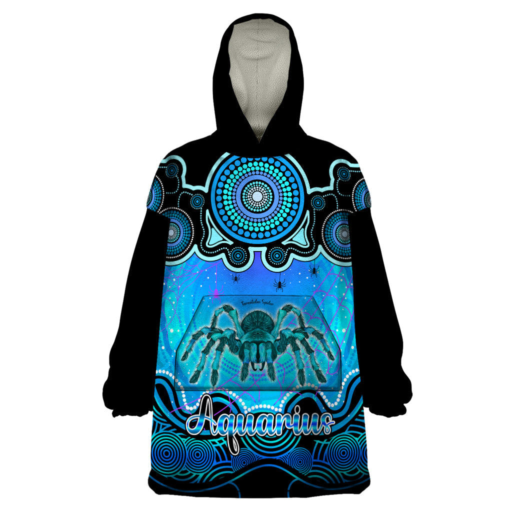 personalised-australia-scorpio-tarantulas-spider-zodiac-wearable-blanket-hoodie-auz-astrology-aboriginal-aqua