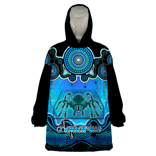 personalised-australia-scorpio-tarantulas-spider-zodiac-wearable-blanket-hoodie-auz-astrology-aboriginal-aqua