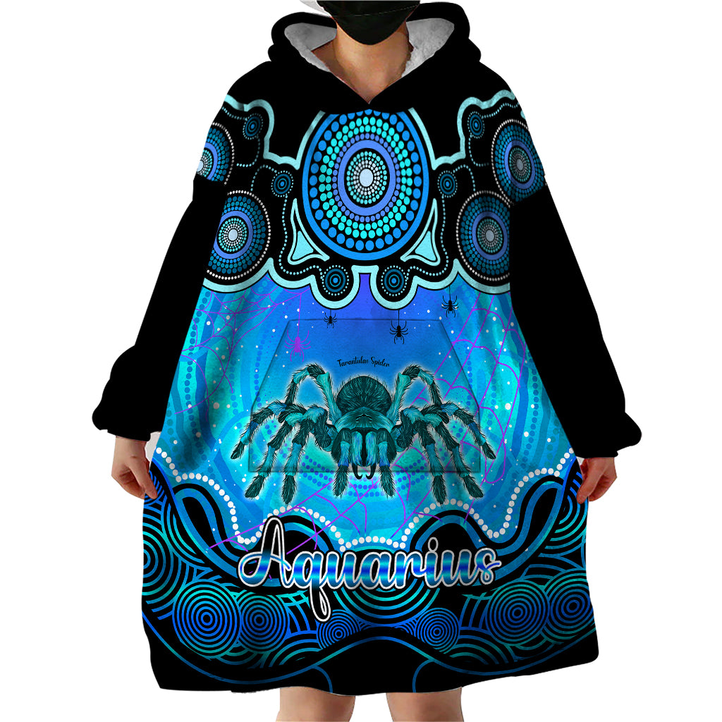 personalised-australia-scorpio-tarantulas-spider-zodiac-wearable-blanket-hoodie-auz-astrology-aboriginal-aqua