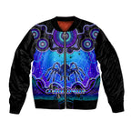 personalised-australia-scorpio-tarantulas-spider-zodiac-bomber-jacket-auz-astrology-aboriginal-blue