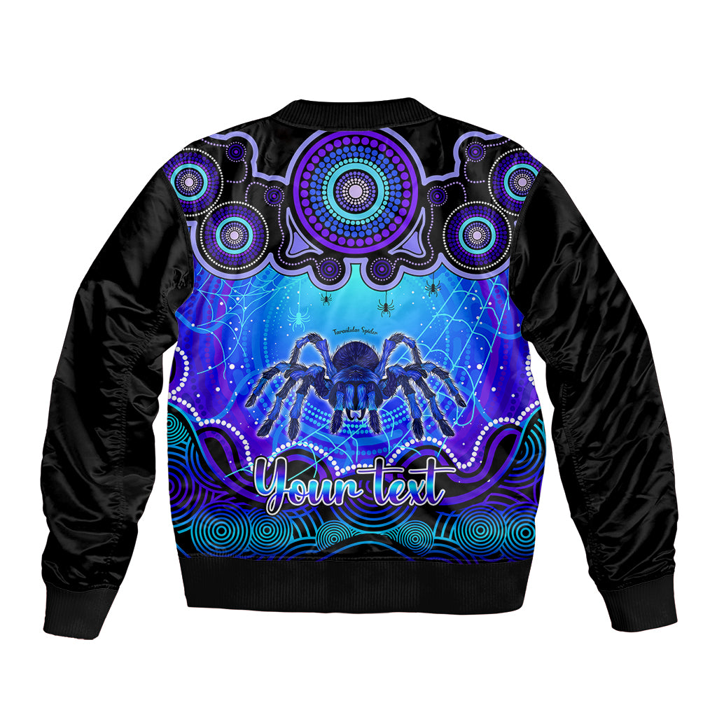 personalised-australia-scorpio-tarantulas-spider-zodiac-bomber-jacket-auz-astrology-aboriginal-blue