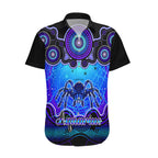 personalised-australia-scorpio-tarantulas-spider-zodiac-hawaiian-shirt-auz-astrology-aboriginal-blue