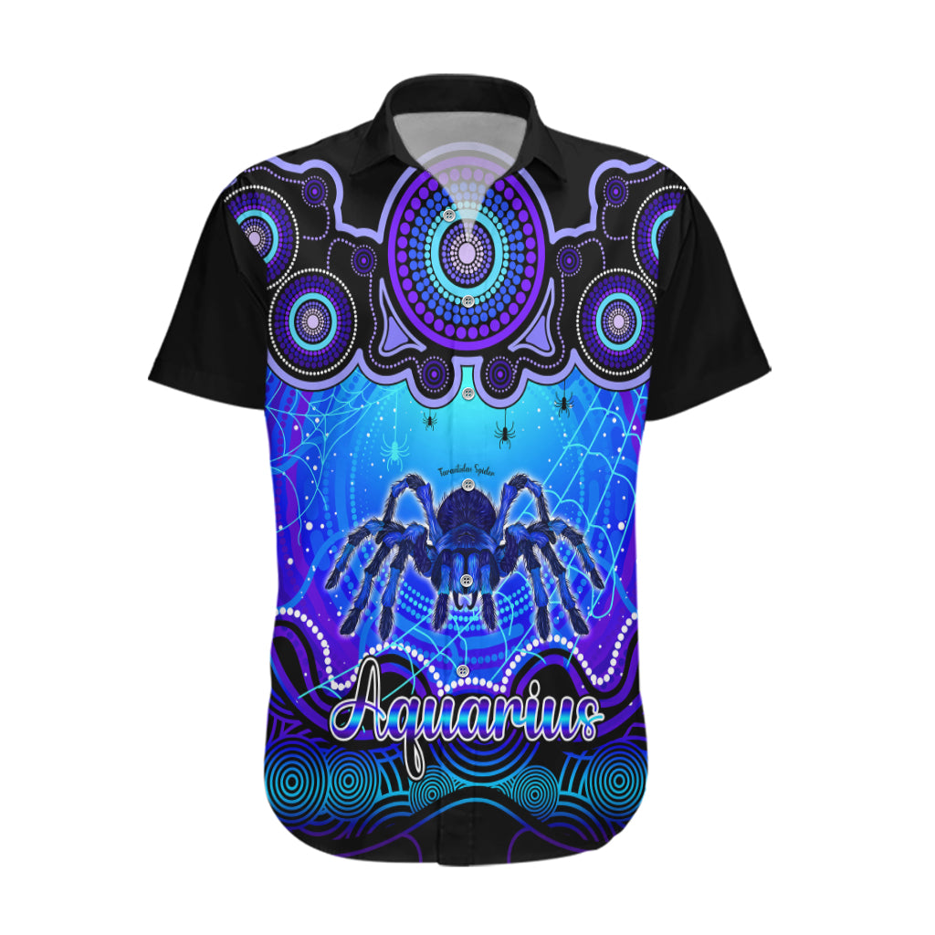 personalised-australia-scorpio-tarantulas-spider-zodiac-hawaiian-shirt-auz-astrology-aboriginal-blue