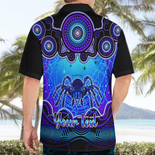personalised-australia-scorpio-tarantulas-spider-zodiac-hawaiian-shirt-auz-astrology-aboriginal-blue