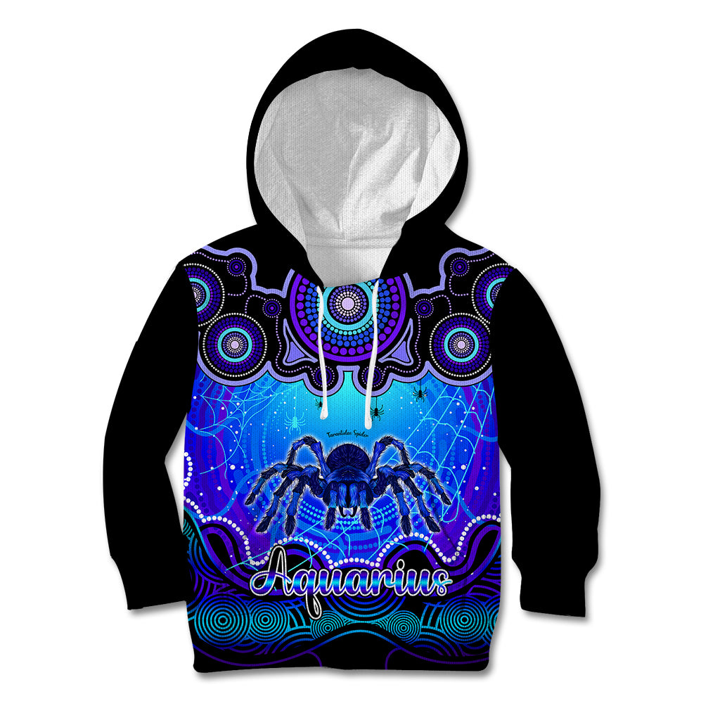 personalised-australia-scorpio-tarantulas-spider-zodiac-kid-hoodie-auz-astrology-aboriginal-blue