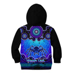 personalised-australia-scorpio-tarantulas-spider-zodiac-kid-hoodie-auz-astrology-aboriginal-blue