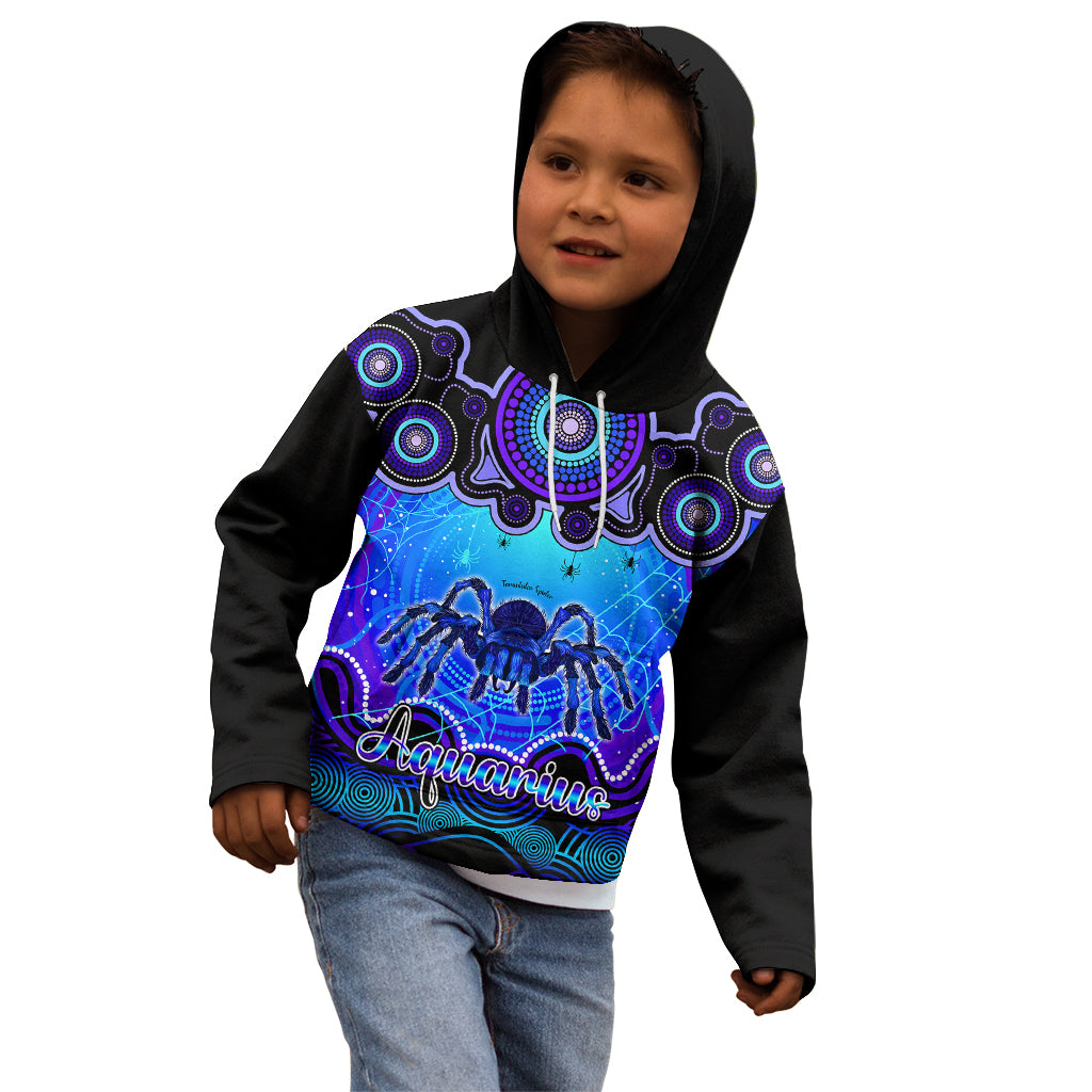 personalised-australia-scorpio-tarantulas-spider-zodiac-kid-hoodie-auz-astrology-aboriginal-blue