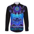 personalised-australia-scorpio-tarantulas-spider-zodiac-long-sleeve-button-shirt-auz-astrology-aboriginal-blue