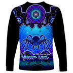 personalised-australia-scorpio-tarantulas-spider-zodiac-long-sleeve-shirt-auz-astrology-aboriginal-blue