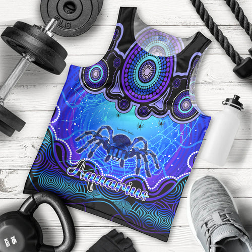 personalised-australia-scorpio-tarantulas-spider-zodiac-men-tank-top-auz-astrology-aboriginal-blue