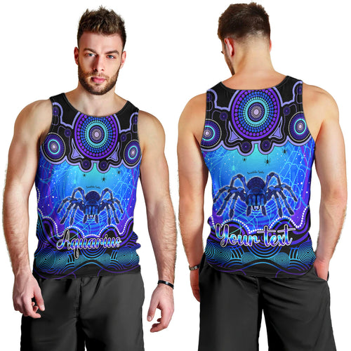 personalised-australia-scorpio-tarantulas-spider-zodiac-men-tank-top-auz-astrology-aboriginal-blue