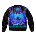 personalised-australia-scorpio-tarantulas-spider-zodiac-sleeve-zip-bomber-jacket-auz-astrology-aboriginal-blue