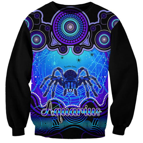 personalised-australia-scorpio-tarantulas-spider-zodiac-sweatshirt-auz-astrology-aboriginal-blue