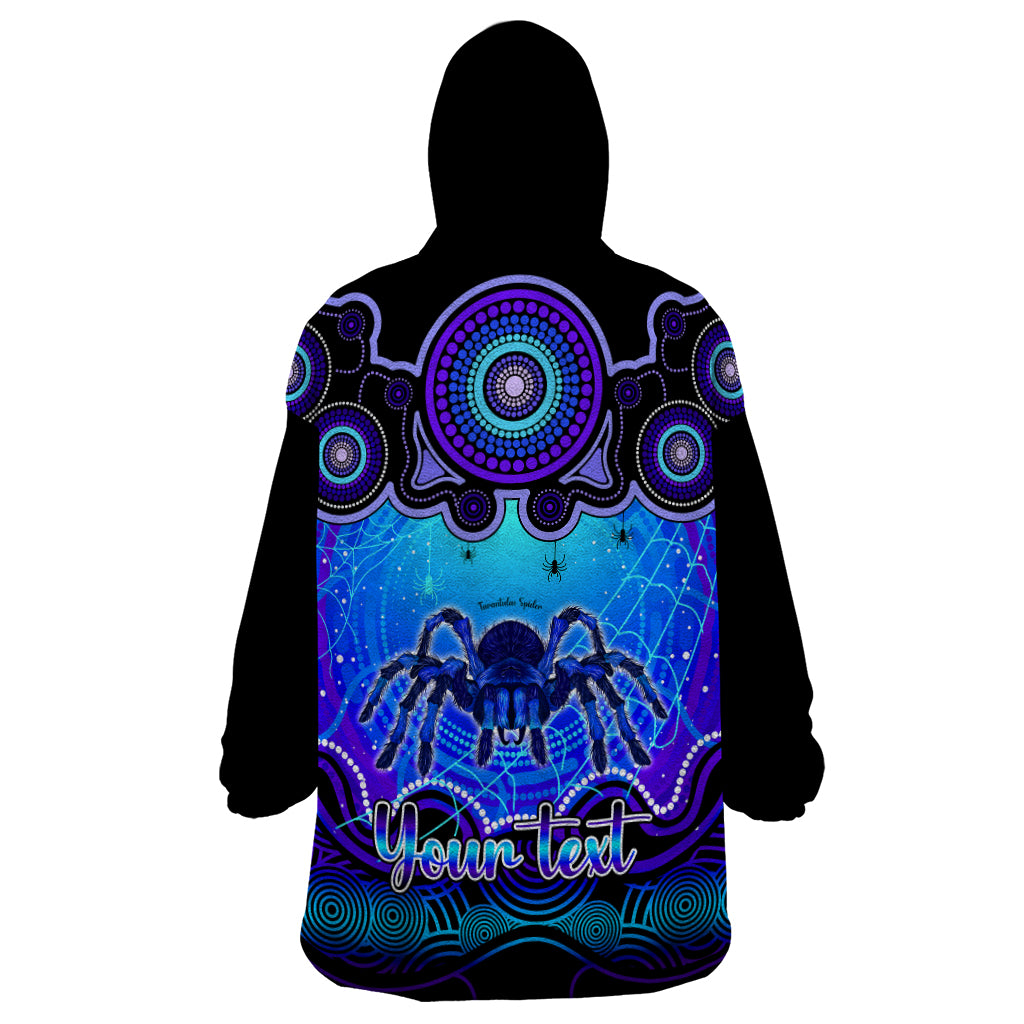 personalised-australia-scorpio-tarantulas-spider-zodiac-wearable-blanket-hoodie-auz-astrology-aboriginal-blue
