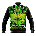 personalised-australia-scorpio-tarantulas-spider-zodiac-baseball-jacket-auz-astrology-aboriginal-green