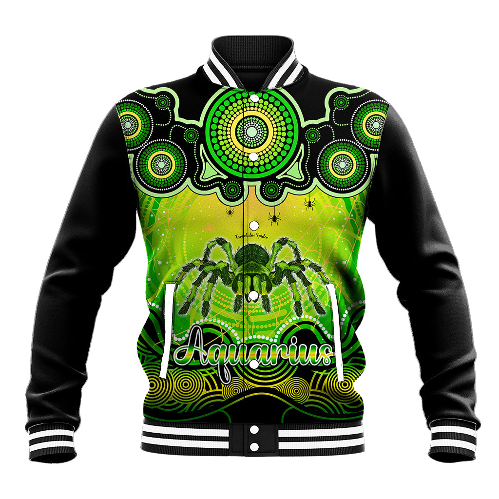 personalised-australia-scorpio-tarantulas-spider-zodiac-baseball-jacket-auz-astrology-aboriginal-green