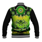 personalised-australia-scorpio-tarantulas-spider-zodiac-baseball-jacket-auz-astrology-aboriginal-green