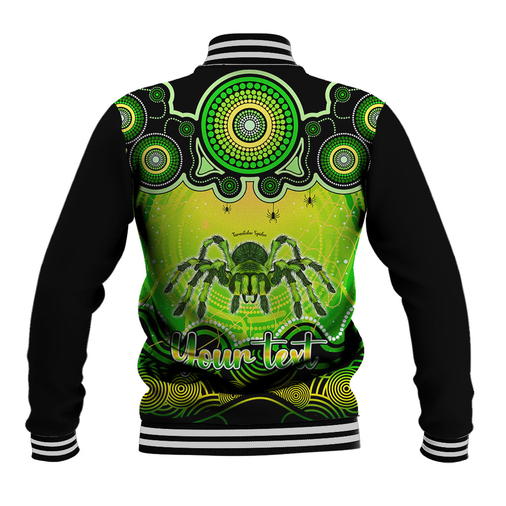personalised-australia-scorpio-tarantulas-spider-zodiac-baseball-jacket-auz-astrology-aboriginal-green