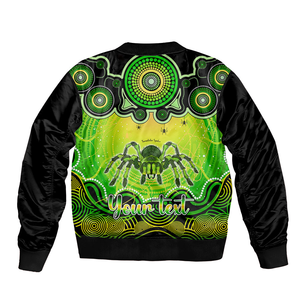 personalised-australia-scorpio-tarantulas-spider-zodiac-bomber-jacket-auz-astrology-aboriginal-green