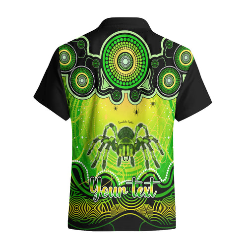 personalised-australia-scorpio-tarantulas-spider-zodiac-hawaiian-shirt-auz-astrology-aboriginal-green