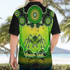 personalised-australia-scorpio-tarantulas-spider-zodiac-hawaiian-shirt-auz-astrology-aboriginal-green