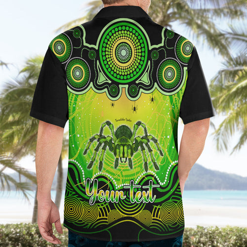 personalised-australia-scorpio-tarantulas-spider-zodiac-hawaiian-shirt-auz-astrology-aboriginal-green
