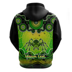 personalised-australia-scorpio-tarantulas-spider-zodiac-hoodie-auz-astrology-aboriginal-green