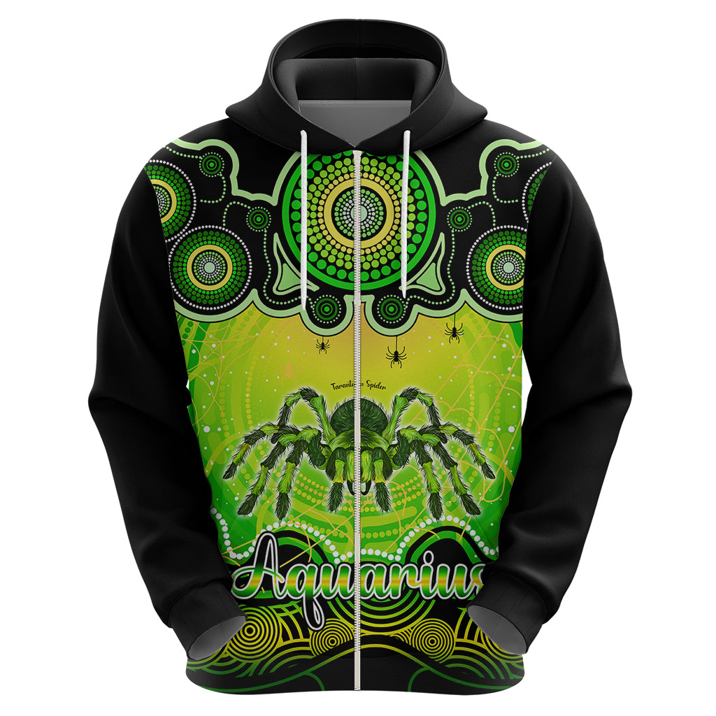 personalised-australia-scorpio-tarantulas-spider-zodiac-hoodie-auz-astrology-aboriginal-green
